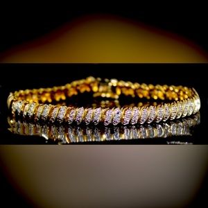 Elegant 1/2 ct Diamond Wavelink Bracelet